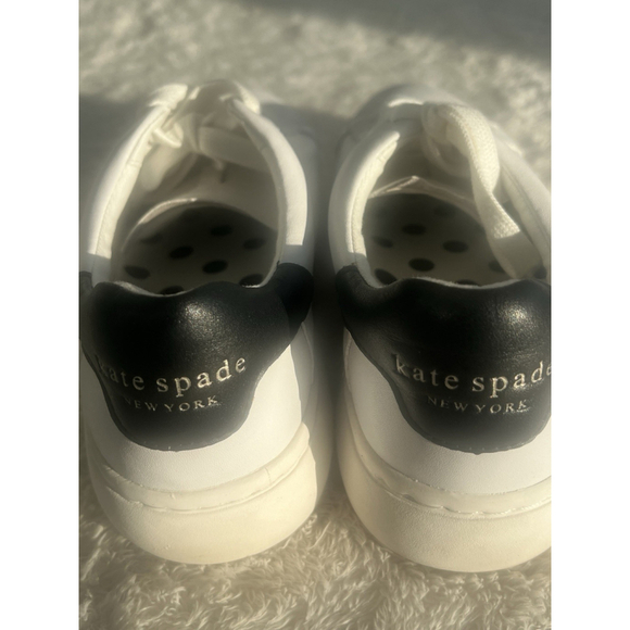 Kate Spade Lift Leather, Athletic Shoes, Arctic White, Black Size 7.5 Spades - Picture 11 of 16